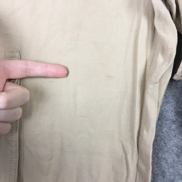 Zara Jogger Pants S Khaki Cargo Drawstring Tapered High Rise Casual Relaxed Tan - Picture 6 of 16